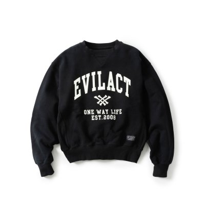 EVILACT/ӥ륢/Heavy Crew Neck/إӡ롼ͥåå/BLACK