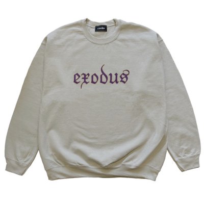 EXODUS/エクソダス/LOGO SWEAT SHIRT/ロゴスウェットシャツ/BEIGE