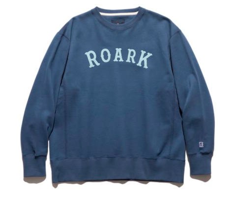 ROARK/ロアーク/“MEDIEVAL LOGO” CREW SWEAT/クルーネックスウェット/SLATE BLUE