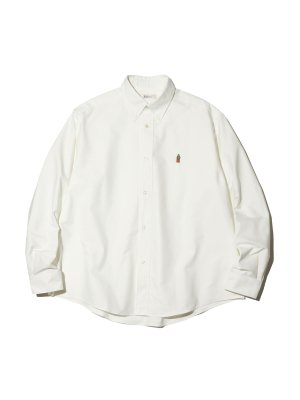 RADIALL/ラディアル/CHARM - B.D COLLARED SHIRT L/S/ボタンダウンシャツシャツ/WHITE