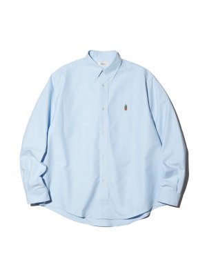 RADIALL/ラディアル/CHARM - B.D COLLARED SHIRT L/S/ボタンダウンシャツシャツ/SAXE BLUE