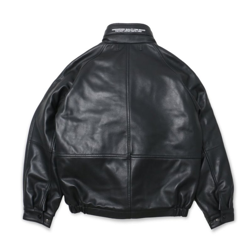 Hide and Seek/ハイドアンドシーク/LEATHER ZIP JACKET/レザーボンバージャケット/BLACK - EMILIANO  ONLINE SHOP｜RADIALL,DELUXE,WACKO MARIA/ラディアル,デラックス,ワコマリア通販