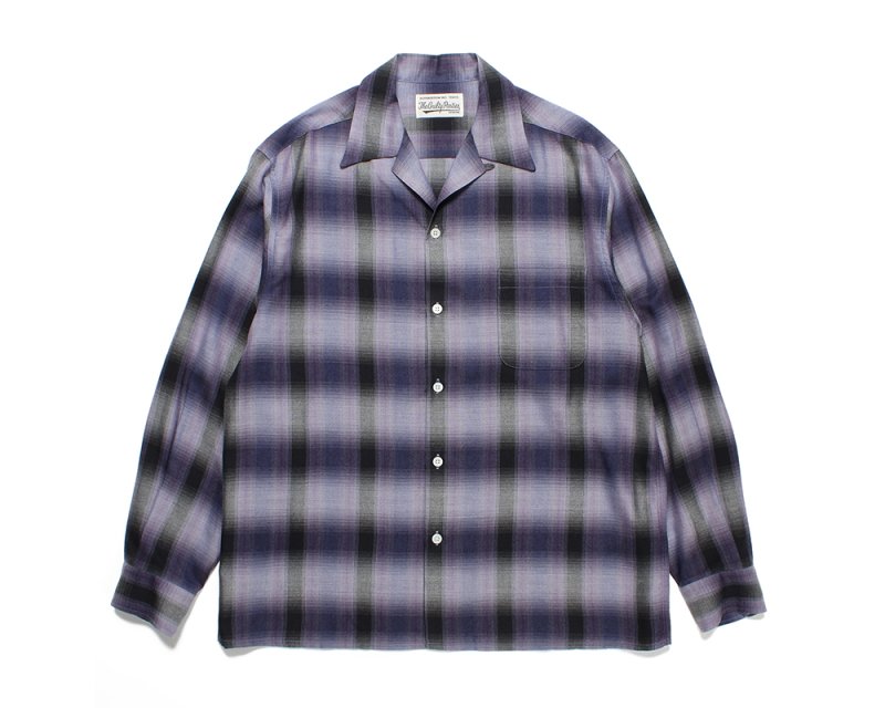 WACKO MARIA/ワコマリア/OMBRE CHECK OPEN COLLAR SHIRT L/S ( TYPE-4