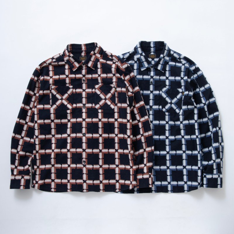 RATS/ラッツ/NATIVE PRINT FLANNEL SHIRT/ネイティブプリント