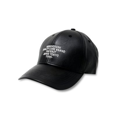 Hide and Seek/ϥɥɥ/Logo Baseball CAP (Leather)/١ܡ륭å/BLACK