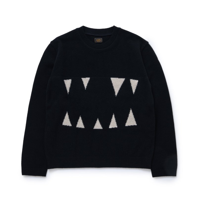 RATS/ラッツ/FANG CREW NECK KNIT/クルーネックニット/BLACK ...