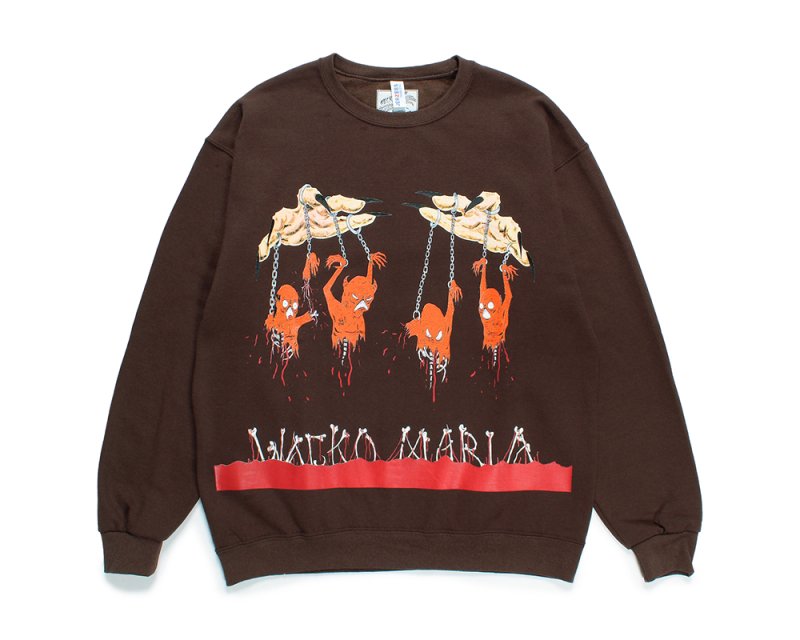 WACKO MARIA/ワコマリア/NECK FACE / CREW NECK SWEAT SHIRT ( TYPE-2 )/ネックフェイス /クルーネックスウェット/CHOCOLATE - EMILIANO ONLINE SHOP｜RADIALL