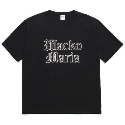 WACKO MARIA/拾ޥꥢ/WASHED HEAVY WEIGHT CREW NECK T-SHIRT ( TYPE-1 )/åɥإӡȥ롼ͥå/BLACK