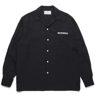 WACKO MARIA/ワコマリア/50'S OPEN COLLAR SHIRT ( TYPE-2 )/50'Sオープンカラーシャツ/BLACK