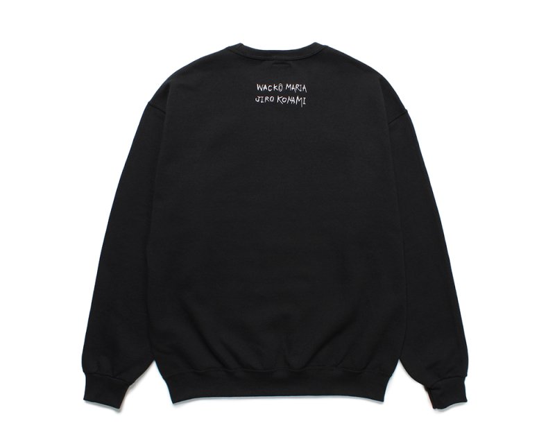 WACKO MARIA/ワコマリア/JIRO KONAMI / CREW NECK SWEAT SHIRT ( TYPE-1 )/小浪 次郎/クルー ネックスウェット/BLACK - EMILIANO ONLINE SHOP｜RADIALL,DELUXE,WACKO MARIA /ラディアル,デラックス,ワコマリア通販