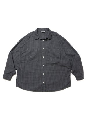 COOTIE/ƥ/Garment Dyed Ripstop Check L/S Shirt /ȥåץȥåץ/BLACK