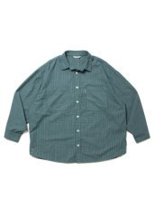 COOTIE/ƥ/Garment Dyed Ripstop Check L/S Shirt /ȥåץȥåץ/GREEN