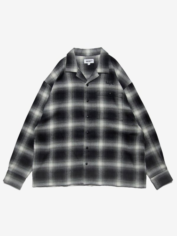 HAIGHT/ヘイト/OMBRE CHECK FLANNEL SHIRT/オンブレチェックシャツ/WHITE×BLACK - EMILIANO  ONLINE SHOP｜RADIALL,DELUXE,WACKO MARIA/ラディアル,デラックス,ワコマリア通販