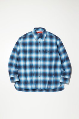 RADIALL/ラディアル/CHEV -REGULAR COLLARED SHIRT L/S/レギュラーカラーシャツ/NAVY CHECK