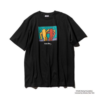 CLUCT/饯/C [S/S TEE] Keith Haring/إ󥰥ڥ륳ܥ졼ץȥƥ/BLACK