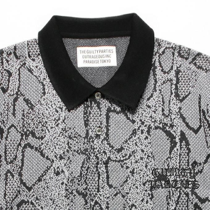 WACKO MARIA/ワコマリア/PYTHON JACQUARD KNIT POLO SHIRT