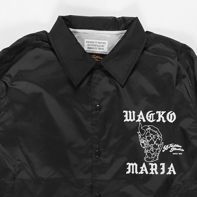 WACKO MARIA/ワコマリア/56 TATTOO STUDIO / COACH JACKET/56 タトゥースタジオ/コーチジャケット/BLACK  - EMILIANO ONLINE SHOP｜RADIALL,DELUXE,WACKO MARIA/ラディアル,デラックス,ワコマリア通販