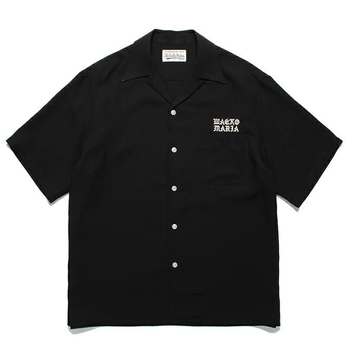 WACKO MARIA/ワコマリア/50'S OPEN COLLAR SHIRT S/S ( TYPE-2 )/オープンカラーシャツ/BLACK -  EMILIANO ONLINE SHOP｜RADIALL,DELUXE,WACKO MARIA/ラディアル,デラックス,ワコマリア通販