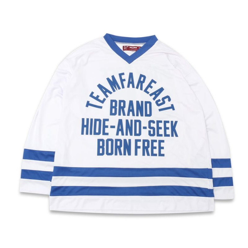 Hide and Seek/ハイドアンドシーク/Hockey Jersey/ロングスリーブホッケージャージ/WHITE - EMILIANO  ONLINE SHOP｜RADIALL,DELUXE,WACKO MARIA/ラディアル,デラックス,ワコマリア通販