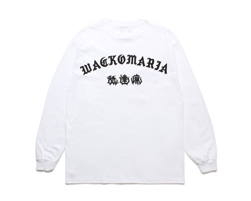 WACKO MARIA/ワコマリア/舐達麻 /なめだるま/ HIGHTIMES / CREW NECK LONG SLEEVE T-SHIRT /ハイタイムス/ロングスリーブT/WHITE - EMILIANO ONLINE SHOP｜RADIALL,DELUXE,WACKO MARIA /ラディアル,デラックス,ワコマリア通販