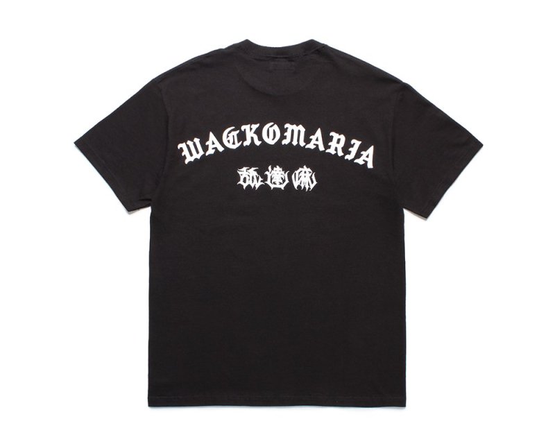 WACKO MARIA/ワコマリア/舐達麻 /なめだるま/ HIGHTIMES / CREW NECK T-SHIRT/ハイタイムス/クルーネックT/BLACK  - EMILIANO ONLINE SHOP｜RADIALL,DELUXE,WACKO MARIA/ラディアル,デラックス,ワコマリア通販