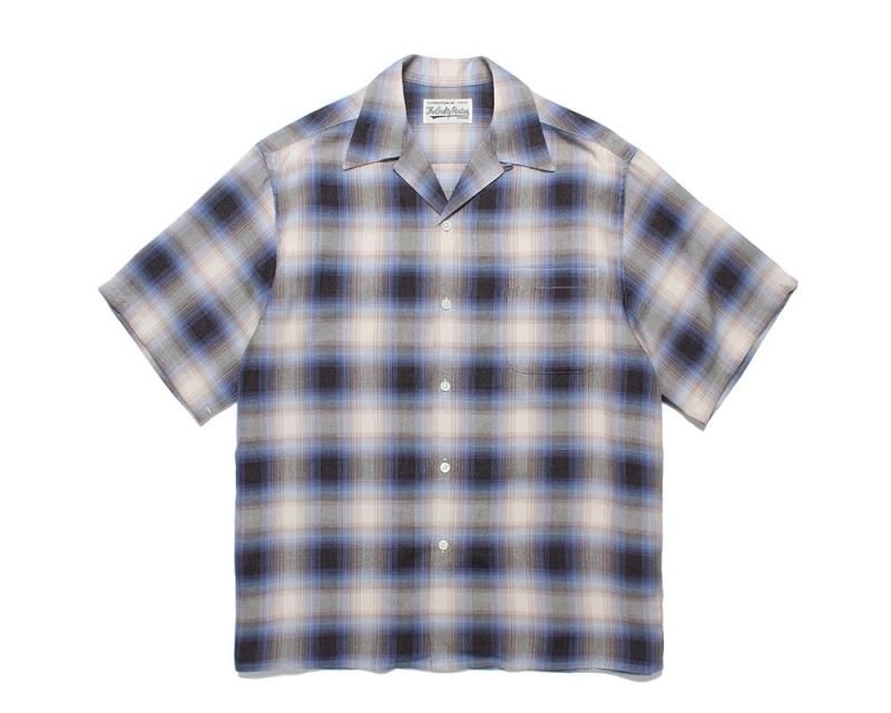WACKO MARIA/ワコマリア/OMBRE CHECK OPEN COLLAR SHIRT S/S