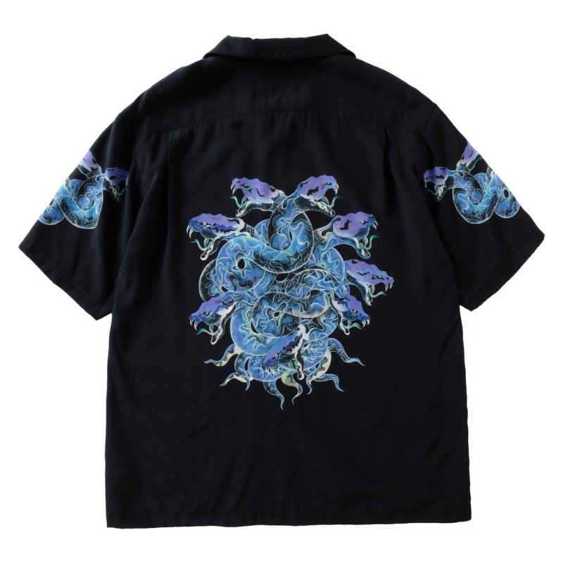 NEXUS VII/ネクサスセブン/HAWAIIAN SHIRT YAMATANO OROCHI /ハワイアンシャツ/BLACK - EMILIANO  ONLINE SHOP｜RADIALL,DELUXE,WACKO MARIA/ラディアル,デラックス,ワコマリア通販