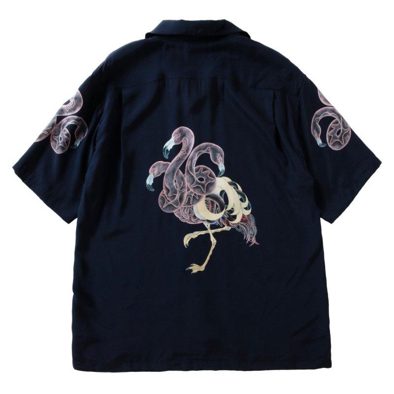 NEXUS VII/ネクサスセブン/HAWAIIAN SHIRT FRAMINGO/ハワイアンシャツ/NAVY - EMILIANO ONLINE  SHOP｜RADIALL,DELUXE,WACKO MARIA/ラディアル,デラックス,ワコマリア通販