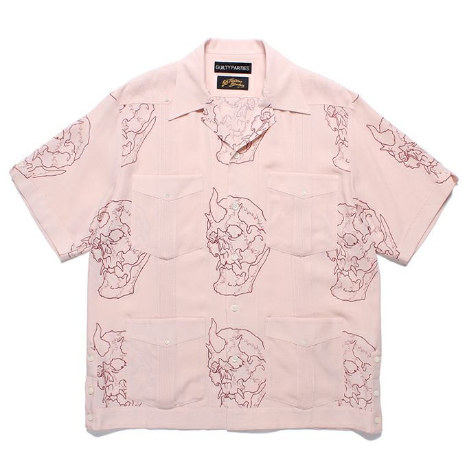 WACKO MARIA/ワコマリア/56 TATTOO STUDIO /CUBA SHIRT S/S/キューバシャツ/PINK BEIGE -  EMILIANO ONLINE SHOP｜RADIALL,DELUXE,WACKO MARIA/ラディアル,デラックス,ワコマリア通販