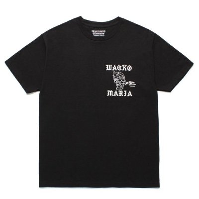 WACKO MARIA/拾ޥꥢ/56 TATTOO STUDIO/CREW NECK T-SHIRT
/롼ͥåT/BLACK