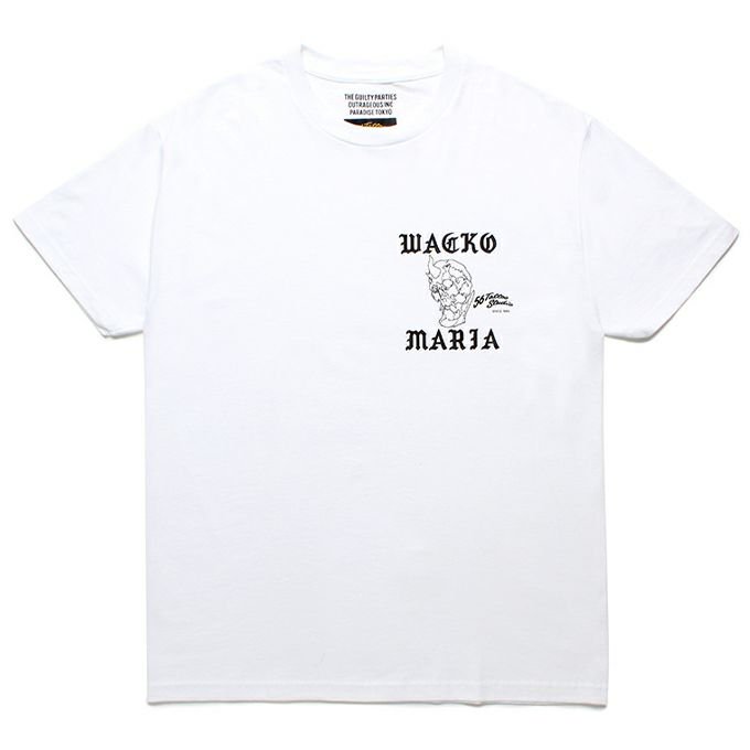 WACKO MARIA/ワコマリア/56 TATTOO STUDIO/CREW NECK T-SHIRT /クルーネックTシャツ/WHITE -  EMILIANO ONLINE SHOP｜RADIALL