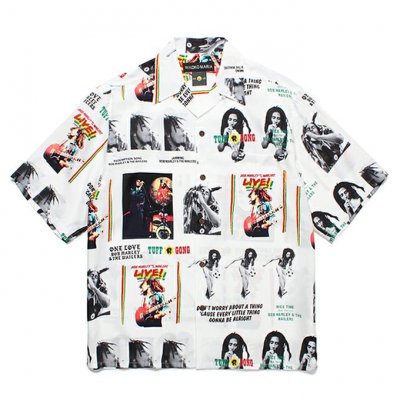 WACKO MARIA/拾ޥꥢ/BOB MARLEY / HAWAIIAN SHIRT S/S ( TYPE-1 )/ܥ֥ޡ꡼/ϥ磻󥷥/WHITE