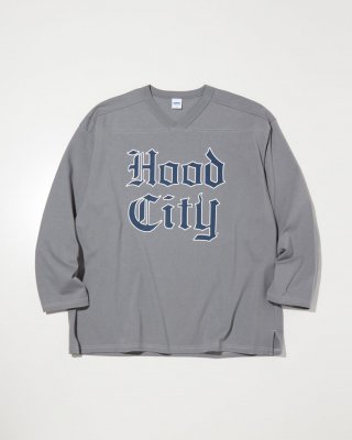 RADIALL/ǥ/Hood City FOOTBALL T-SHIRT CROPPED SLEEVE/եåȥܡ륲T/STEEL GRAY