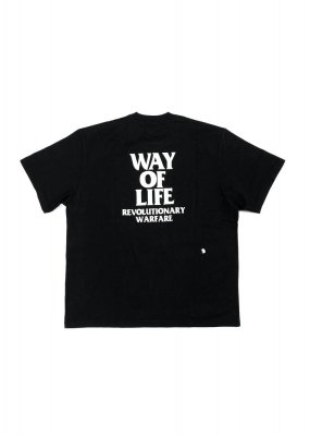 RATS/å/BOX LOGO WAY OF LIFE TEE/BLACK