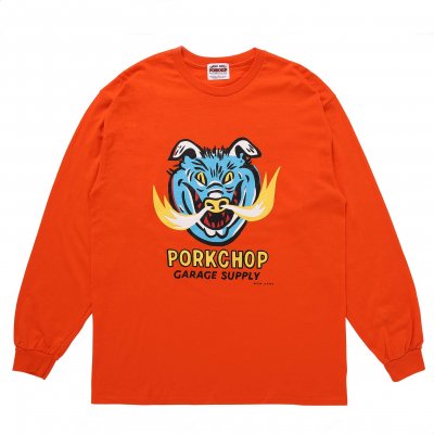 PORK CHOP /ݡå/MASA SCULP L/S TEE A/ץȥ󥰥꡼֥ƥ/ORANGE