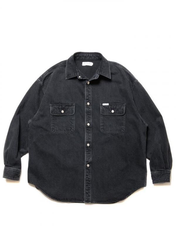 トップス cootie Denim Work Shirt black fade M COOTIE / Denim Work Shirt -Black Fade-