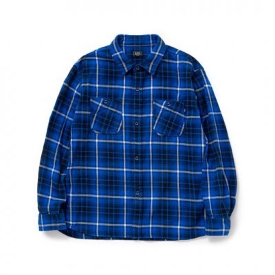 RATS/å/COTTON FLANNEL BLUE CHECK SHIRT/åȥեͥ륷/BLUE CHECK