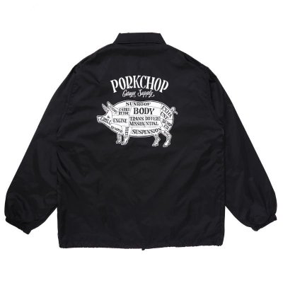 PORK CHOP/ݡå/PORK BACK COACH JACKET/ݡХå㥱å/BLACK WHITE