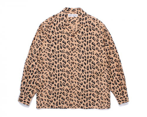 WACKO MARIA/拾ޥꥢ/LEOPARD HAWAIIAN SHIRT L/S/쥪ѡɥϥ磻󥰥꡼֥/BEIGE