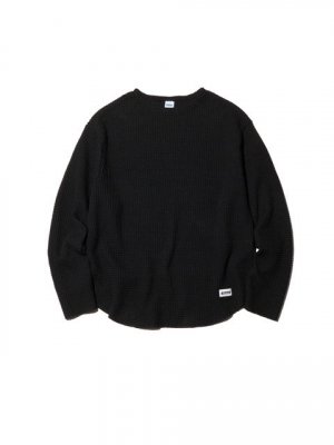 RADIALL/ǥ/BIG WAFFLE - BOAT NECK T-SHIRT L/S/ӥååե󥰥꡼֥ƥ/BLACK