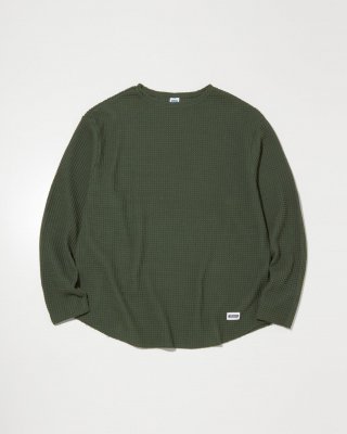 RADIALL/ǥ/BIG WAFFLE - BOAT NECK T-SHIRT L/S/ӥååե󥰥꡼֥ƥ/MILITARY GREEN