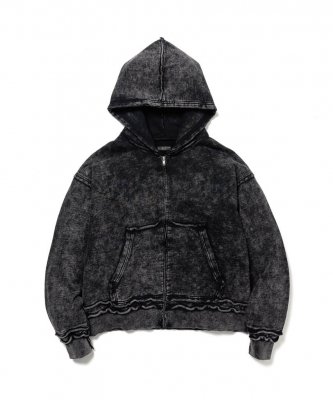 F-LAGSTUF-F/ե饰/BORO ZIP HOODIE (MUJI)/åץåץաǥ/BLACK