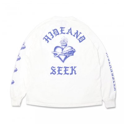 Hide and Seek/ϥɥɥ/Heart L/S Tee(Back)/ץȥ󥰥꡼֥ƥ/WHITE