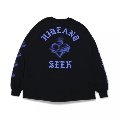 Hide and Seek/ϥɥɥ/Heart L/S Tee(Back)/ץȥ󥰥꡼֥ƥ/BLACK