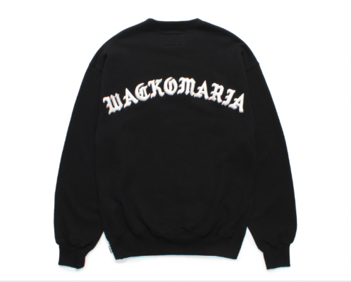 WACKO MARIA/拾ޥꥢ/MIDDLE WEIGHT CREW NECK SWEAT SHIRT ( TYPE-2 )/ߥɥ륦ȥ롼ͥå/BLACK