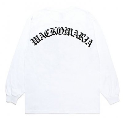 WACKO MARIA/拾ޥꥢ/CREW NECK LONG SLEEVE T-SHIRT/롼ͥå󥰥꡼T/WHITE