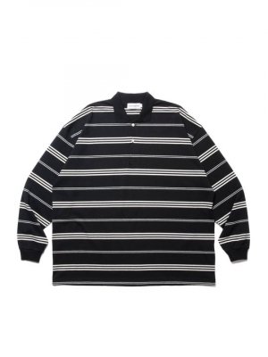 COOTIE/ƥ/BORDER L/S POLO/ܡݥ󥰥꡼֥/BLACK