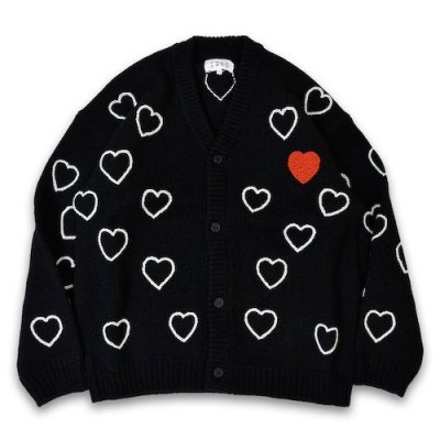 ChahChah/㡼㡼/CC HAPPY HEARTFULL CARDIGAN/ǥ/BLACK