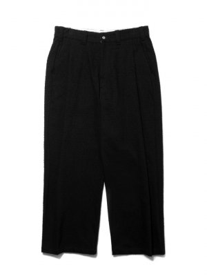 COOTIE/ƥ/NEEDLE PUNCH TWILL 1 TUCK TROUSERS/ˡɥ1åȥ饦/BLACK