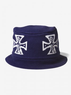 HAIGHT/إ/GOOD BAD CROSS KNIT HAT/˥åȥϥå/NAVY